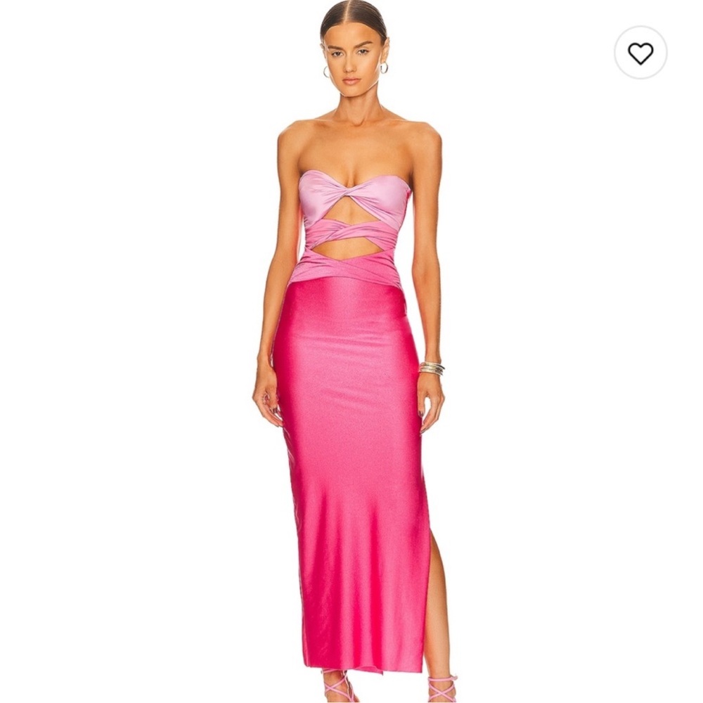 Baobab Collection Pink Cut-Out Bustier Dress